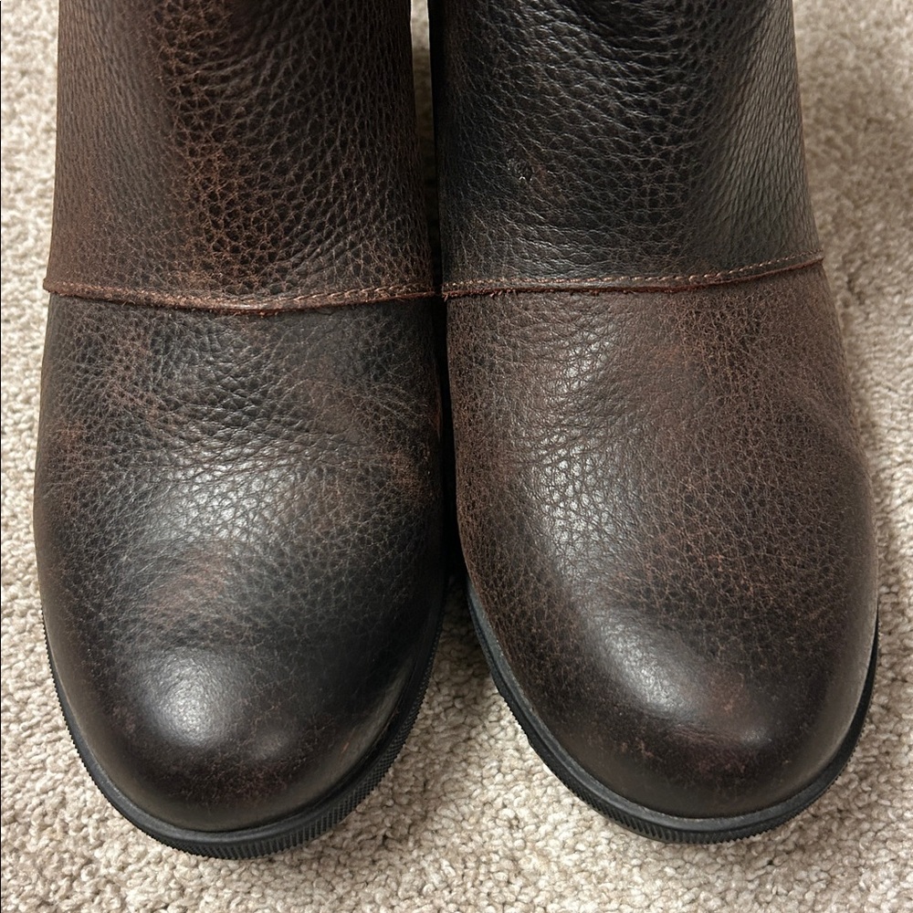 SOREL Joan of Arctic II Wedge Chelsea Lug Sole Boots, Burro Brown, Size 9.5 - Picture 9 of 12